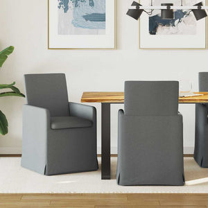 Esszimmerstühle Dunkelgrau Stoff 2er Set