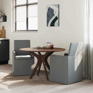 Esszimmerstühle Dunkelgrau Stoff 2er Set