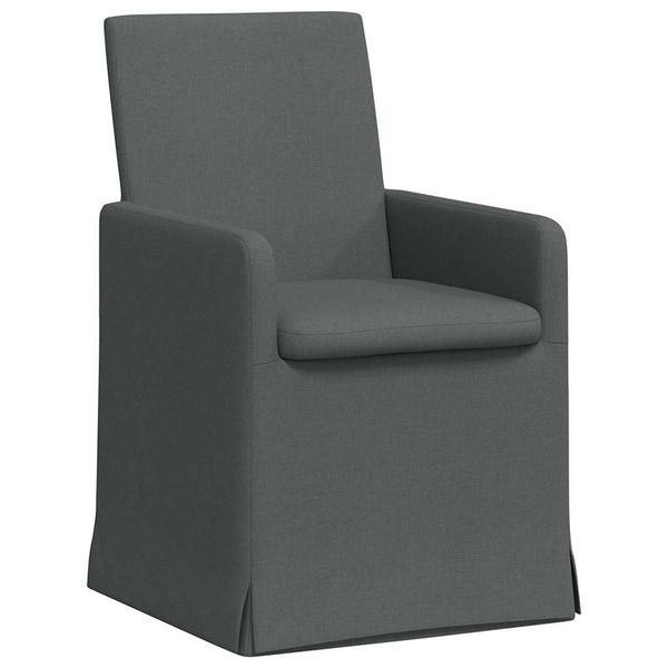 Esszimmerstühle Dunkelgrau Stoff 2er Set