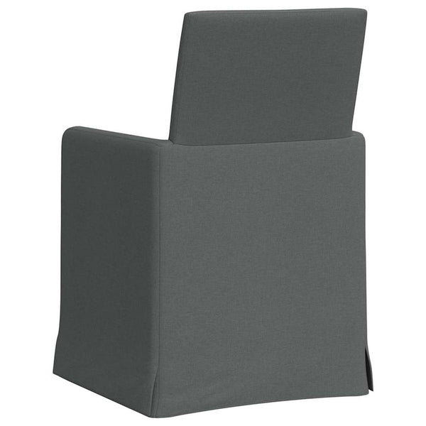 Esszimmerstühle Dunkelgrau Stoff 2er Set