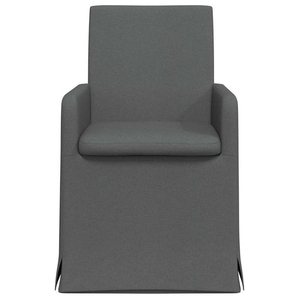 Esszimmerstühle Dunkelgrau Stoff 2er Set