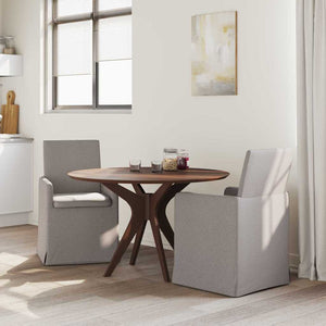 Esszimmerstühle 2er Set Taupe Stoff