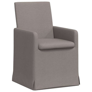 Esszimmerstühle 2er Set Taupe Stoff