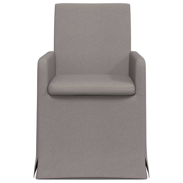 Esszimmerstühle 2er Set Taupe Stoff