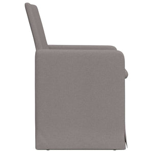 Esszimmerstühle 2er Set Taupe Stoff