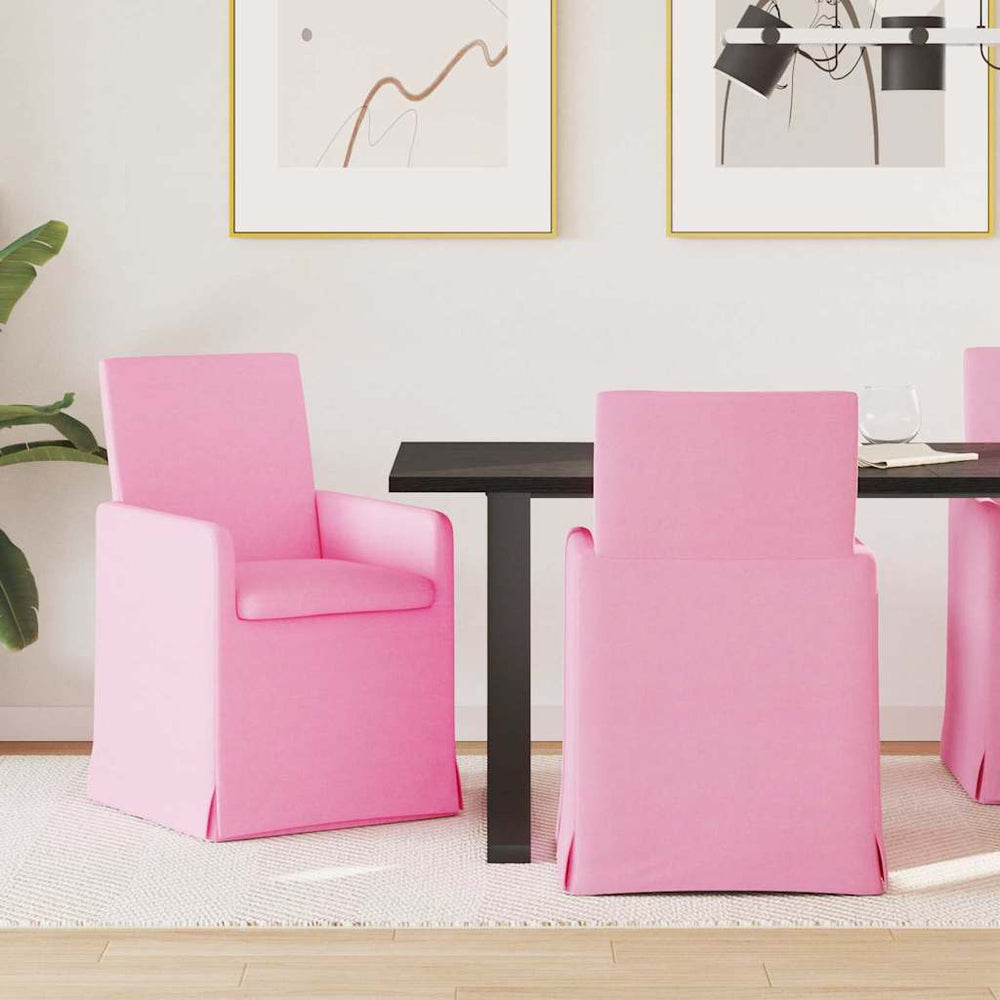 Esszimmerstühle Rosa Stoff 2er Set