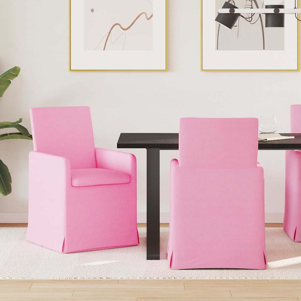 Esszimmerstühle Rosa Stoff 2er Set