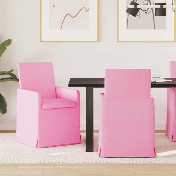 Esszimmerstühle Rosa Stoff 2er Set