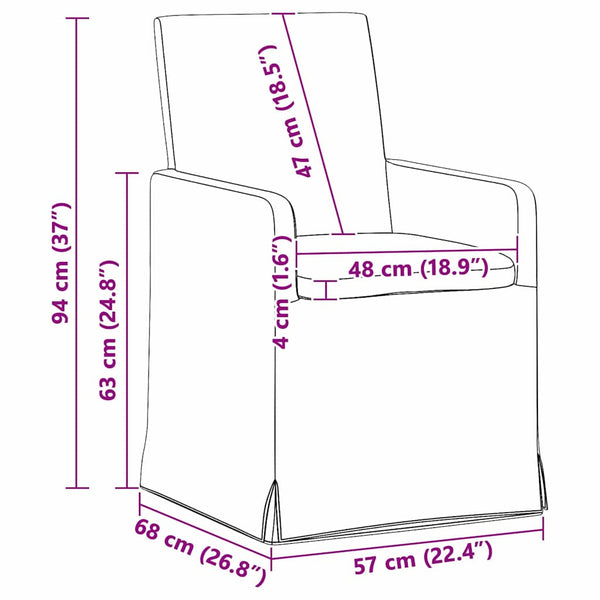 Esszimmerstühle Rosa Stoff 2er Set