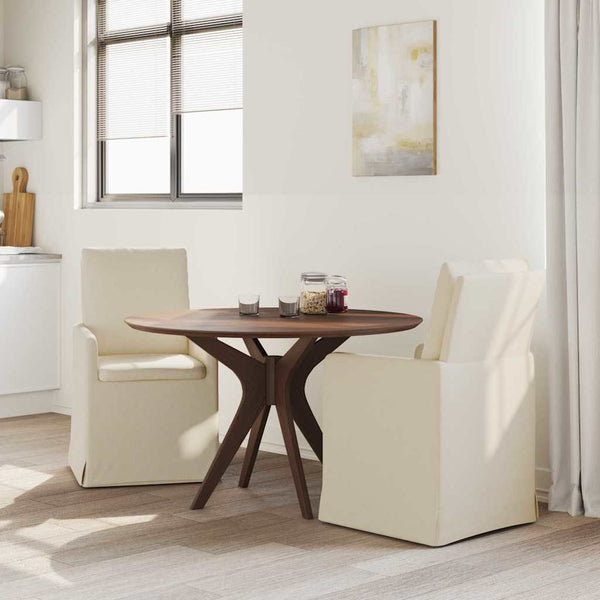Beige Leinen Esszimmerstühle, 2er-Set