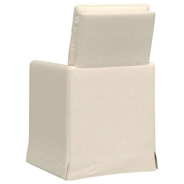 Beige Leinen Esszimmerstühle, 2er-Set