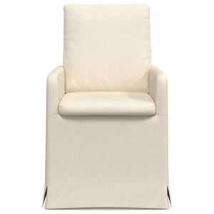 Beige Leinen Esszimmerstühle, 2er-Set