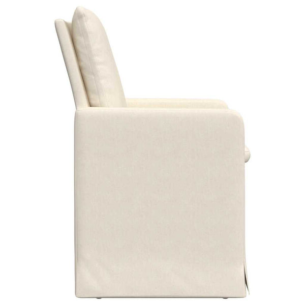 Beige Leinen Esszimmerstühle, 2er-Set