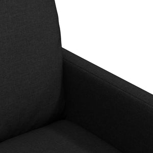 Esszimmerstühle 2er Set Schwarz Stoff