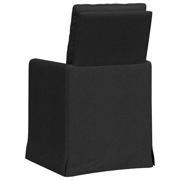 Esszimmerstühle 2er Set Schwarz Stoff