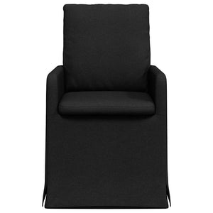 Esszimmerstühle 2er Set Schwarz Stoff