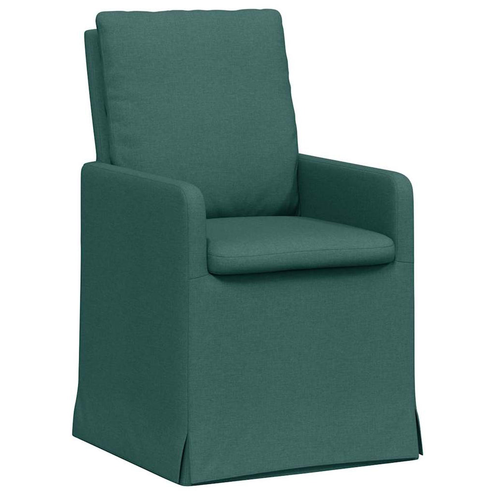 Esszimmerstühle Dunkelgrün Stoff 2er Set