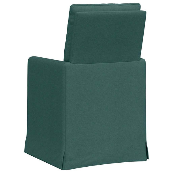 Esszimmerstühle Dunkelgrün Stoff 2er Set