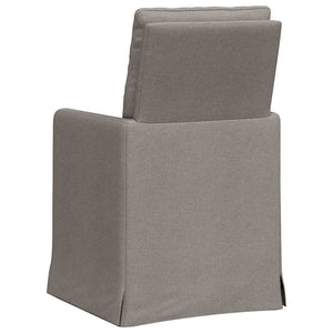 Esszimmerstühle 2er Set Taupe Stoff