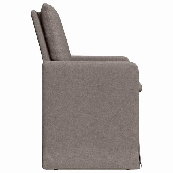 Esszimmerstühle 2er Set Taupe Stoff