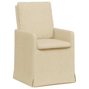 Esszimmerstühle Creme Stoff 2er Set