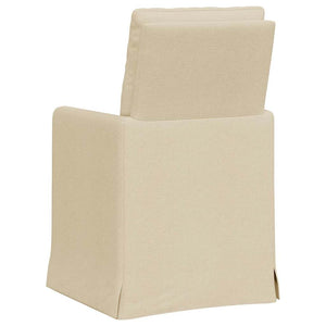 Esszimmerstühle Creme Stoff 2er Set