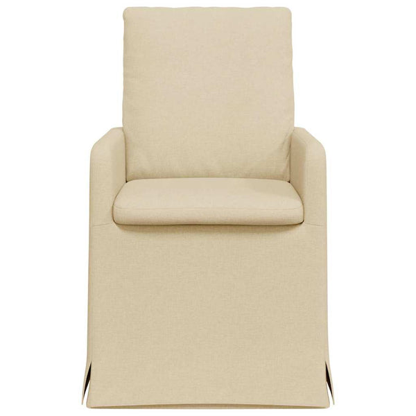 Esszimmerstühle Creme Stoff 2er Set