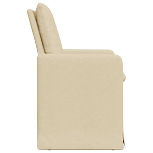 Esszimmerstühle Creme Stoff 2er Set