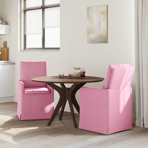 Esszimmerstühle 2er Set Rosa Stoff