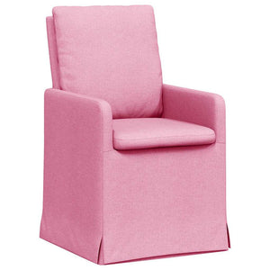 Esszimmerstühle 2er Set Rosa Stoff