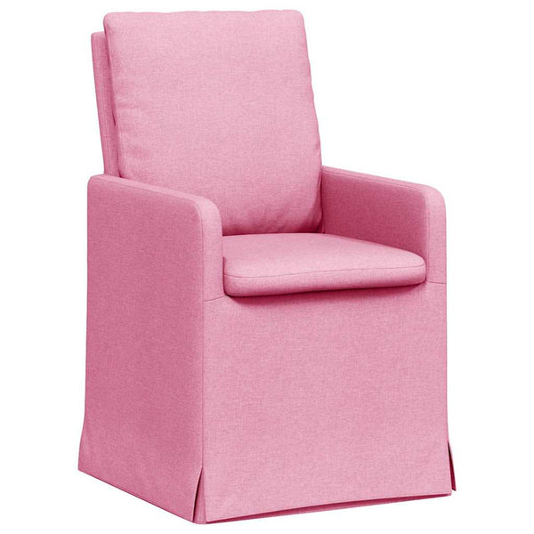 Esszimmerstühle 2er Set Rosa Stoff