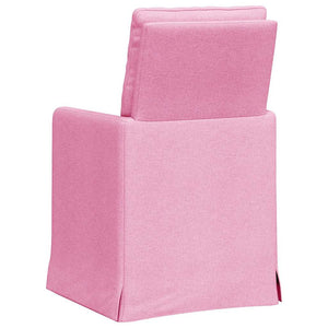Esszimmerstühle 2er Set Rosa Stoff
