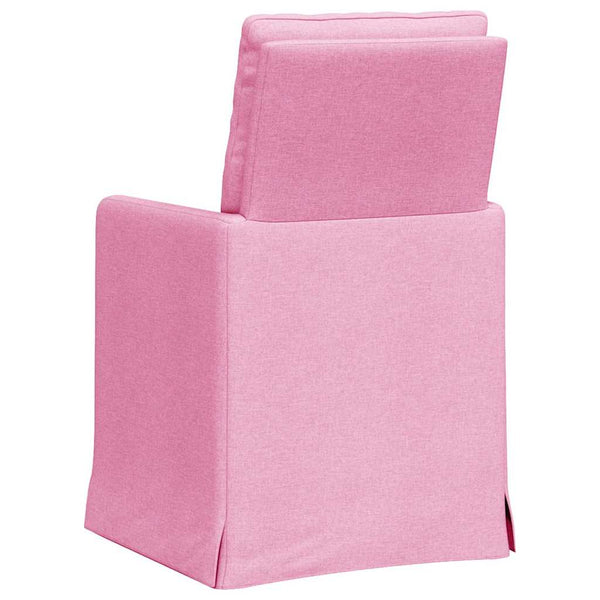 Esszimmerstühle 2er Set Rosa Stoff