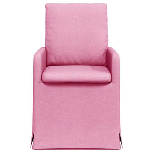 Esszimmerstühle 2er Set Rosa Stoff