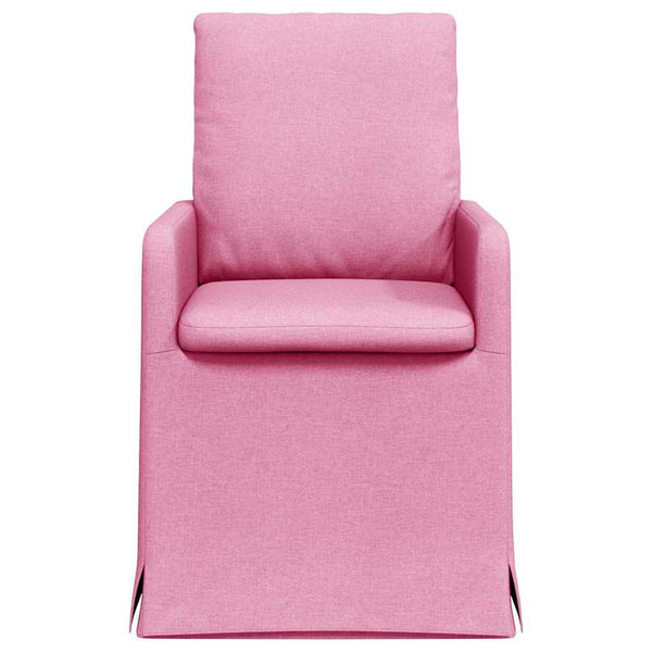 Esszimmerstühle 2er Set Rosa Stoff