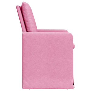 Esszimmerstühle 2er Set Rosa Stoff