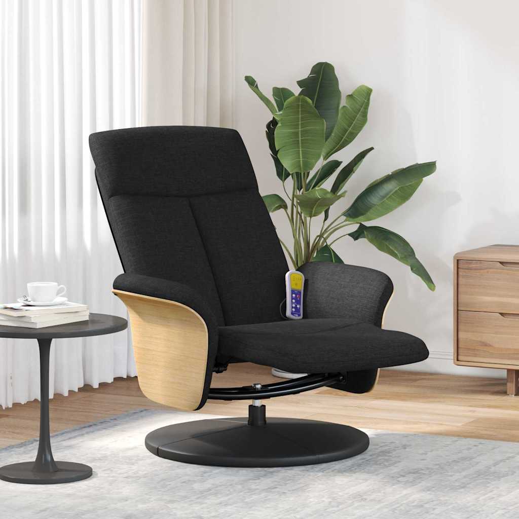 Schwarzer Massage Relaxsessel Stoff