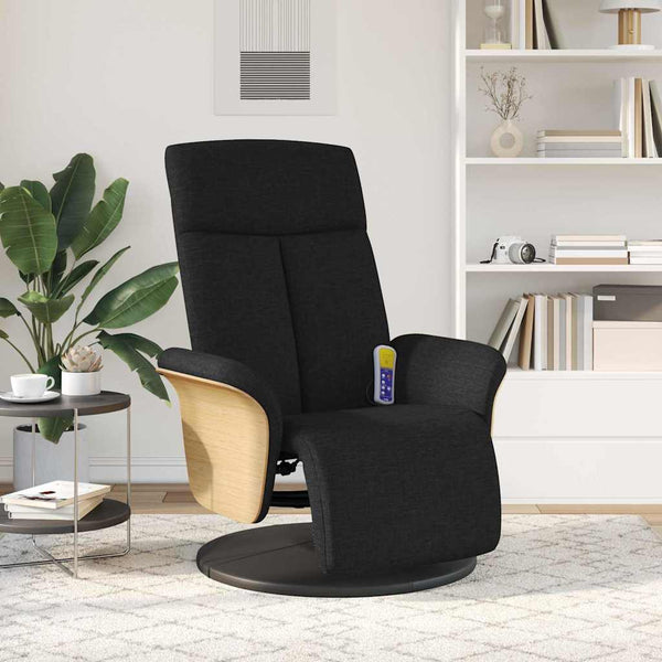 Schwarzer Massage Relaxsessel Stoff