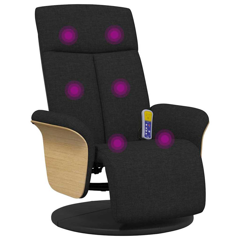 Schwarzer Massage Relaxsessel Stoff
