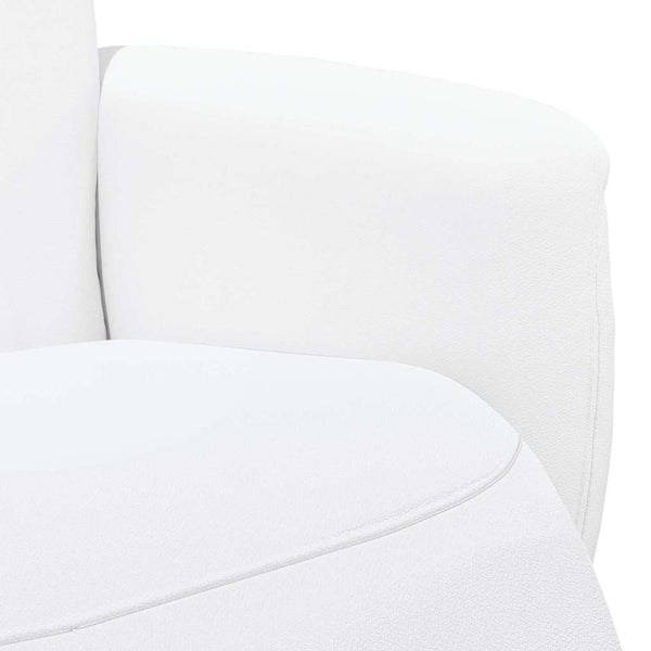 Massage Relaxsessel Weiß Kunstleder