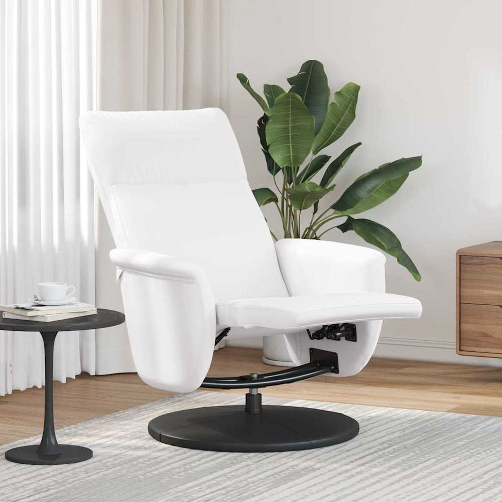 Massage Relaxsessel Weiß Kunstleder
