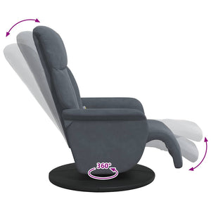 Massage Relaxsessel Dunkelgrau Samt