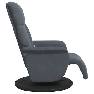 Massage Relaxsessel Dunkelgrau Samt