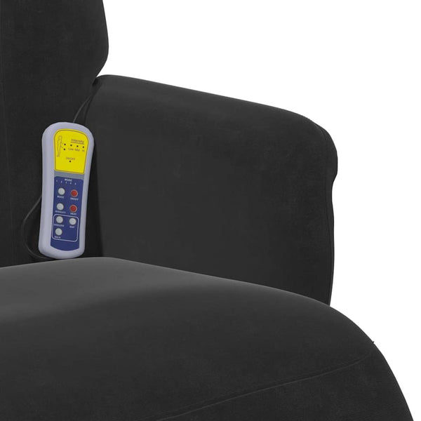 Massage Relaxsessel Schwarz Samt