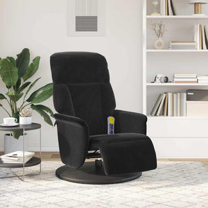 Massage Relaxsessel Schwarz Samt