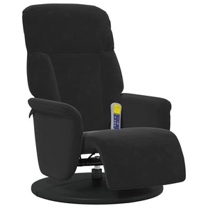 Massage Relaxsessel Schwarz Samt