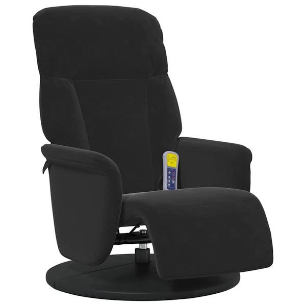 Massage Relaxsessel Schwarz Samt