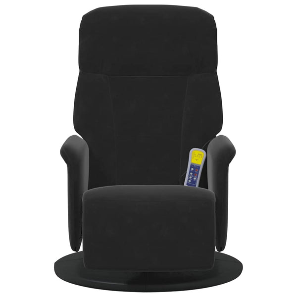 Massage Relaxsessel Schwarz Samt