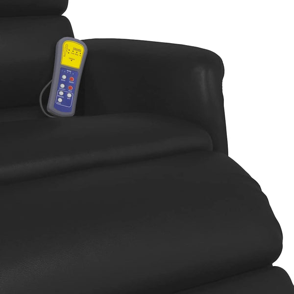 Massage Relaxsessel Schwarz Kunstleder