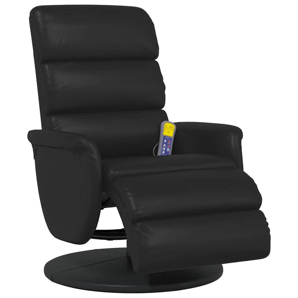 Massage Relaxsessel Schwarz Kunstleder